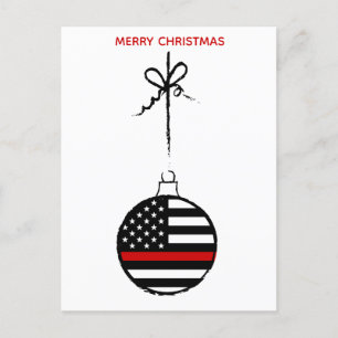 Thin Red Line-brandman Firefighter Helg Vykort