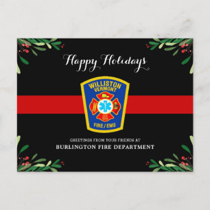 Thin Red Line Fire Department - jul Helg Vykort