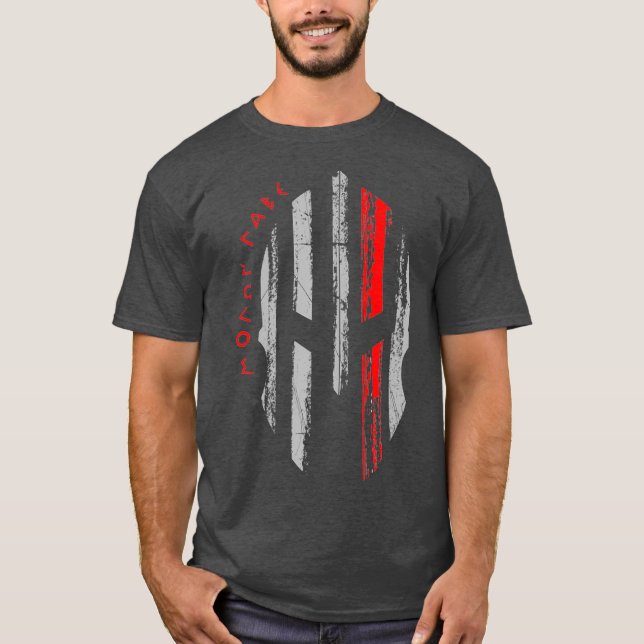 Thin Red Line Fire Firefighter Spartan Warrior T Shirt (Framsida)
