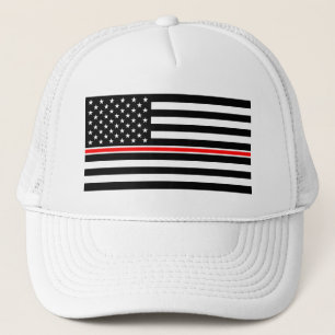 Thin Red Line Firefighter American Flagga Keps