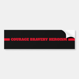 Thin Red Line Firefighter Courage Bravery Heroism Bildekal