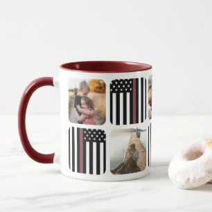 Thin Red Line Firefighter Photo Coffee Mugg