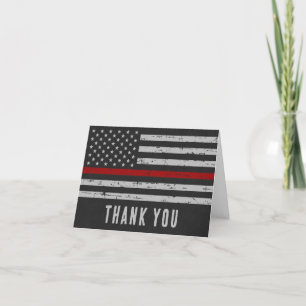 Thin Red Line Fireman Firefighter Tack Kort