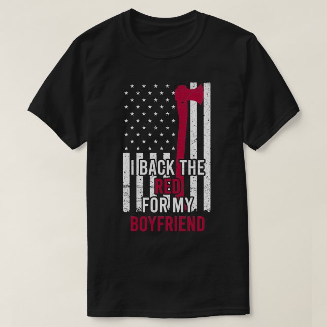 Thin Red Line Flagga Firefighter Girlkompis T Shirt (Design framsida)
