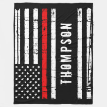 Thin Red Line Flagga Personlig Firefighter