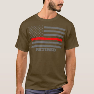 Thin Red Line Flagga Retrött Firefighter Gift 2 T Shirt