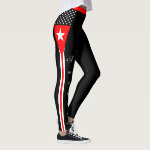 Thin Red Line leggings, Amerika, Fireman Flagga Leggings