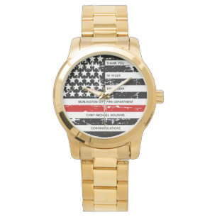 Thin Red Line Personlig Firefighter Pension Armbandsur