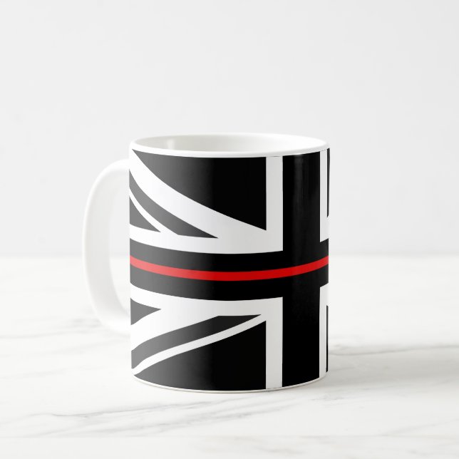 Thin Red Line UK Flagga Kaffemugg (Framsida vänster)