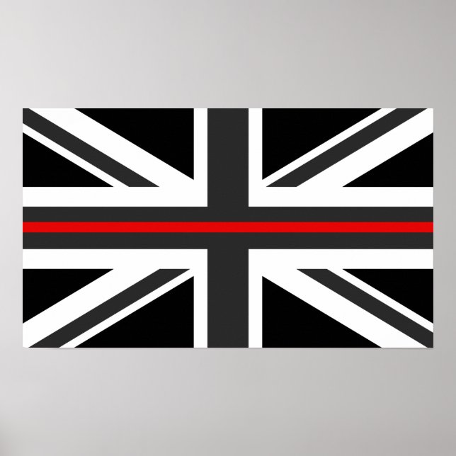Thin Red Line UK Flagga Poster (Framsidan)