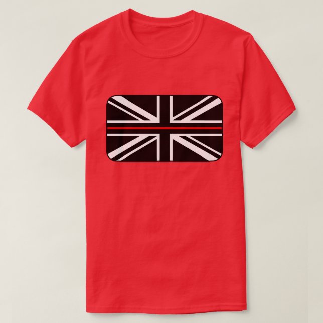 Thin Red Line UK Flagga Tee Shirt (Design framsida)