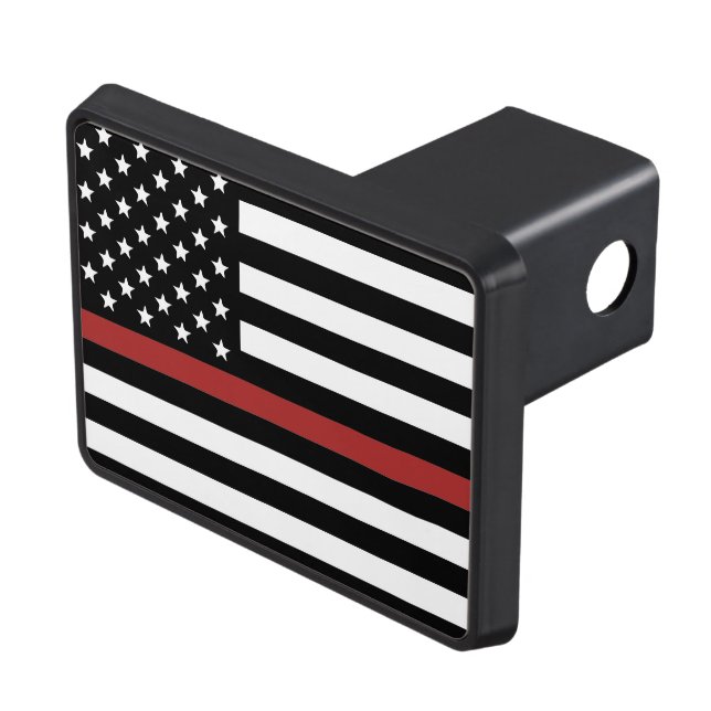 Thin Red Line USA flagga Firefighter Fire Departme Dragkroksskydd (Topp Höger)