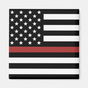 Thin Red Line USA flagga Firefighter Fire Departme Magnet
