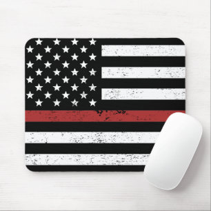 Thin Red Line USA flagga Firefighter Fire Departme Musmatta
