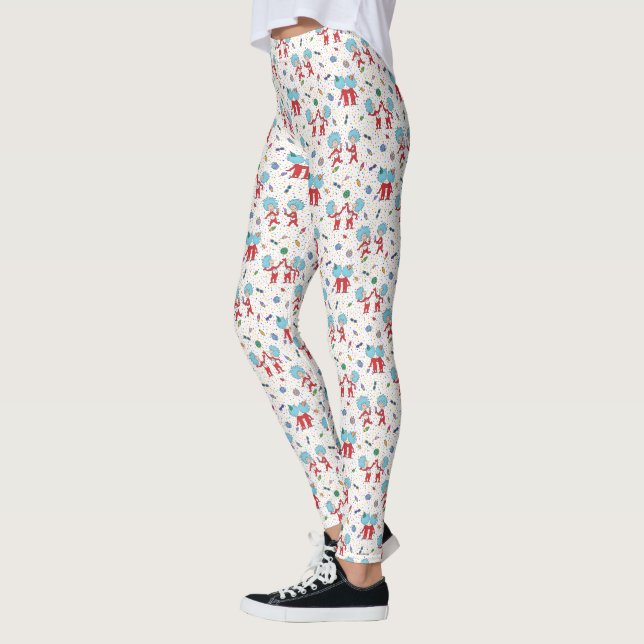 Thing One Thing Two Firande Mönster Leggings (Vänster)