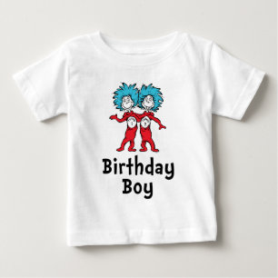 Thing One Thing Two Tvillingarnas Födelsedag Föd T Shirt