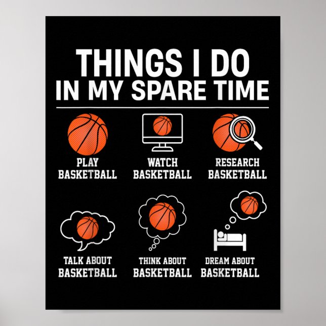 Things I Do In My Spare Time - Basketball Player L Poster (Framsidan)