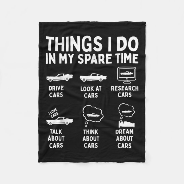 Things I Do In My Spare Time Cat, Funny Cat Men Wo Fleecefilt (Framsidan)