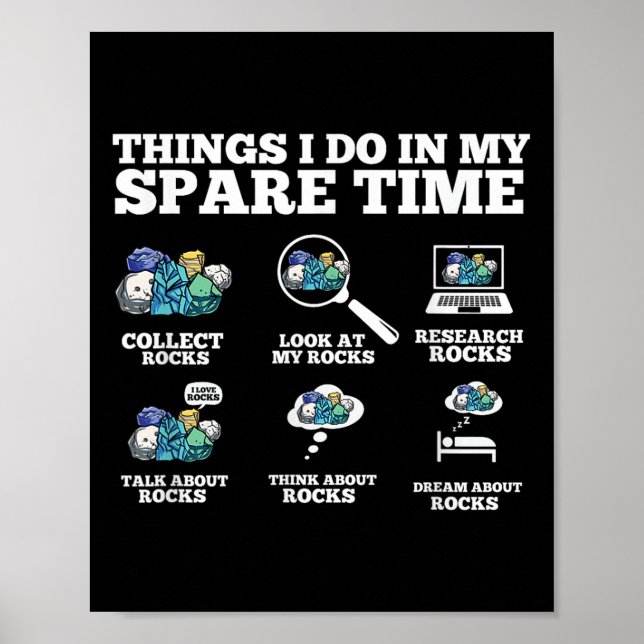 Things I Do In My Spare Time - Funny Rock Collecto Poster (Framsidan)
