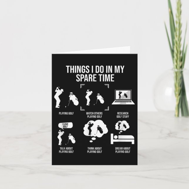 Things I Do In My Spare Time, Golf Player  Kort (Framsida)