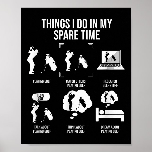 Things I Do In My Spare Time, Golf Player  Poster (Framsidan)