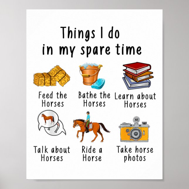 Things I Do In My Spare Time Horse  Poster (Framsidan)