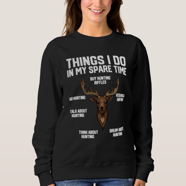 Things I Do In My Spare Time Hunting T Shirt (Framsida)