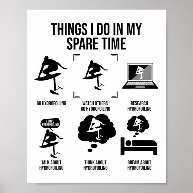Things I Do In My Spare Time - Hydrofoiling  Poster (Framsidan)