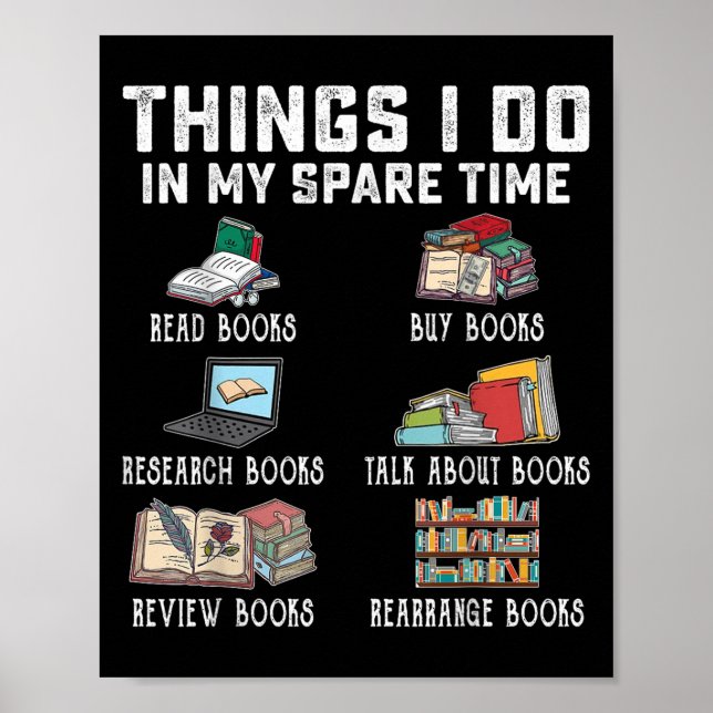 Things I Do In My Spare Time Read Books Buy Books  Poster (Framsidan)