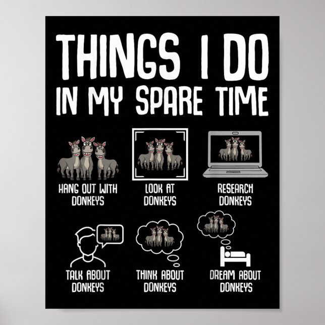 Things I Do In My Spare Time Women Men Kids  Poster (Framsidan)