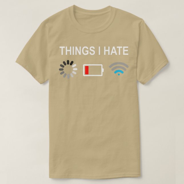 Things I Hate Funny ProgrammerComputer Nerd Stream T Shirt (Design framsida)