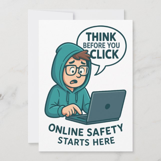 Think Before You Click - Online Safety Awareness Inbjudningar (Framsida)
