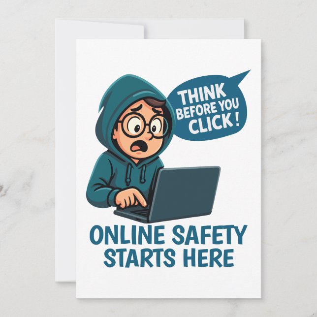 Think Before You Click - Online Safety Awareness Inbjudningar (Framsida)