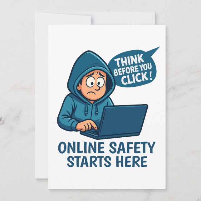 Think Before You Click - Online Safety Awareness Inbjudningar (Framsida)