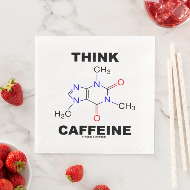 Think Caffeine (Caffeine Chemical Molecule) Pappersservett (Insitu)
