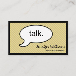 Think Cloud Talk Psychotherapist Affärskort Visitkort