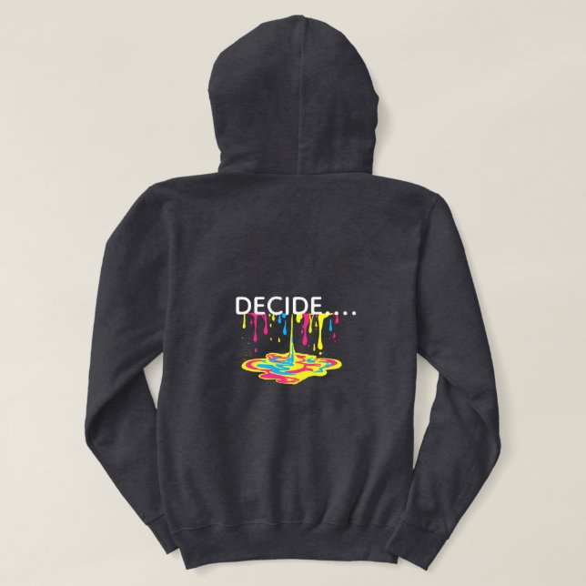 Think • Feel • Decide – Abstract Brain & Heart Hoodie (Design baksida)
