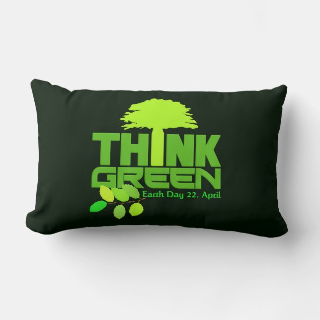 THINK GREEN (Jorddagen) dekorativ kudde (Framsida)