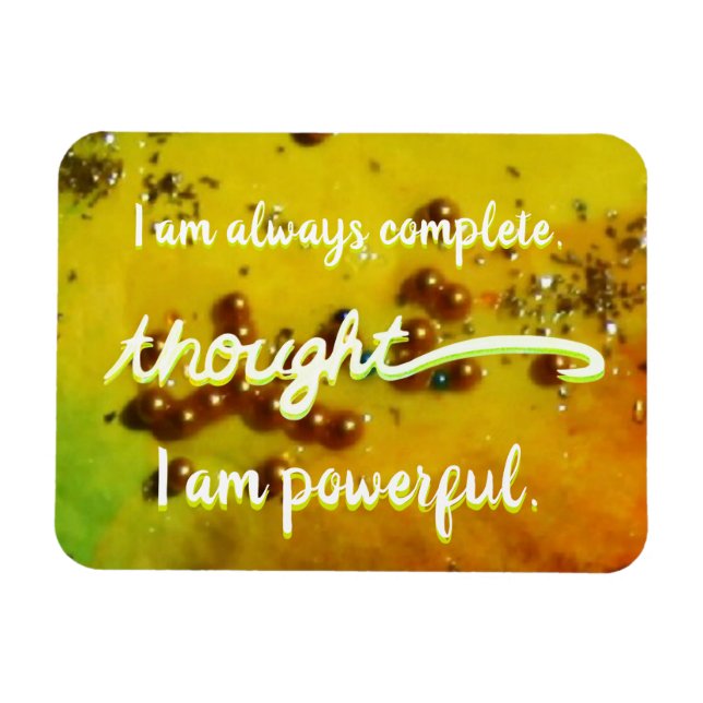 "Think" Gult Power Chakra Ord Magnet (Horisontell)