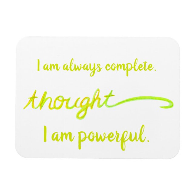 "Think" Gult Power Chakra Ord Magnet (Horisontell)