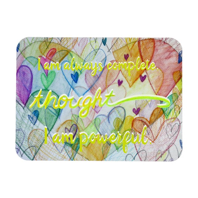 "Think" Gult Power Chakra Ord Magnet (Horisontell)