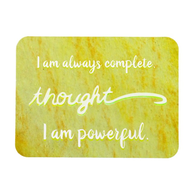 "Think" Gult Power Chakra Ord Magnets Magnet (Horisontell)