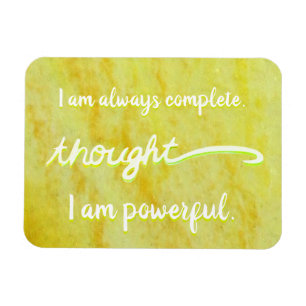 "Think" Gult Power Chakra Ord Magnets Magnet