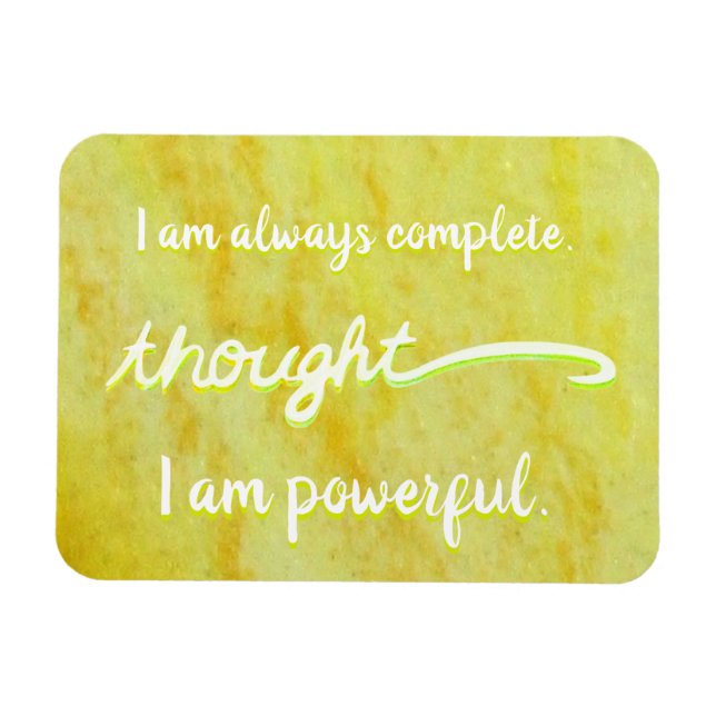 "Think" Gult Power Chakra Ord Magnets Magnet (Horisontell)