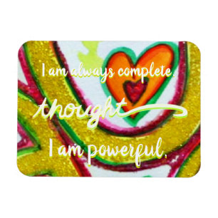 "Think" Gult Power Chakra Ord Magnets Magnet