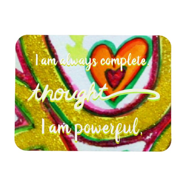 "Think" Gult Power Chakra Ord Magnets Magnet (Horisontell)