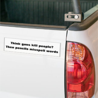 Think guns kill people? Then pencils misspell word Bildekal
