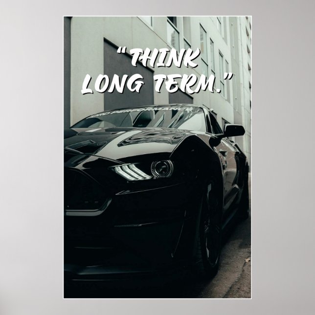 Think Long Term Car Quote Poster (Framsidan)