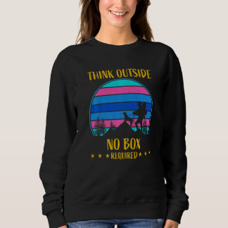 Think Outside Box Outfit For Hiking Father's Day T Shirt