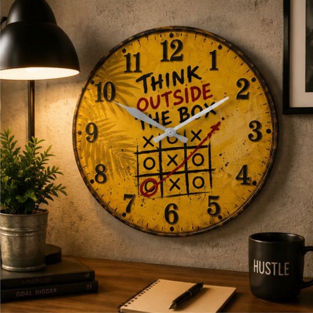 Think Outside the Box Motivational Office Decor Stor Klocka (Skapare uppladdad)